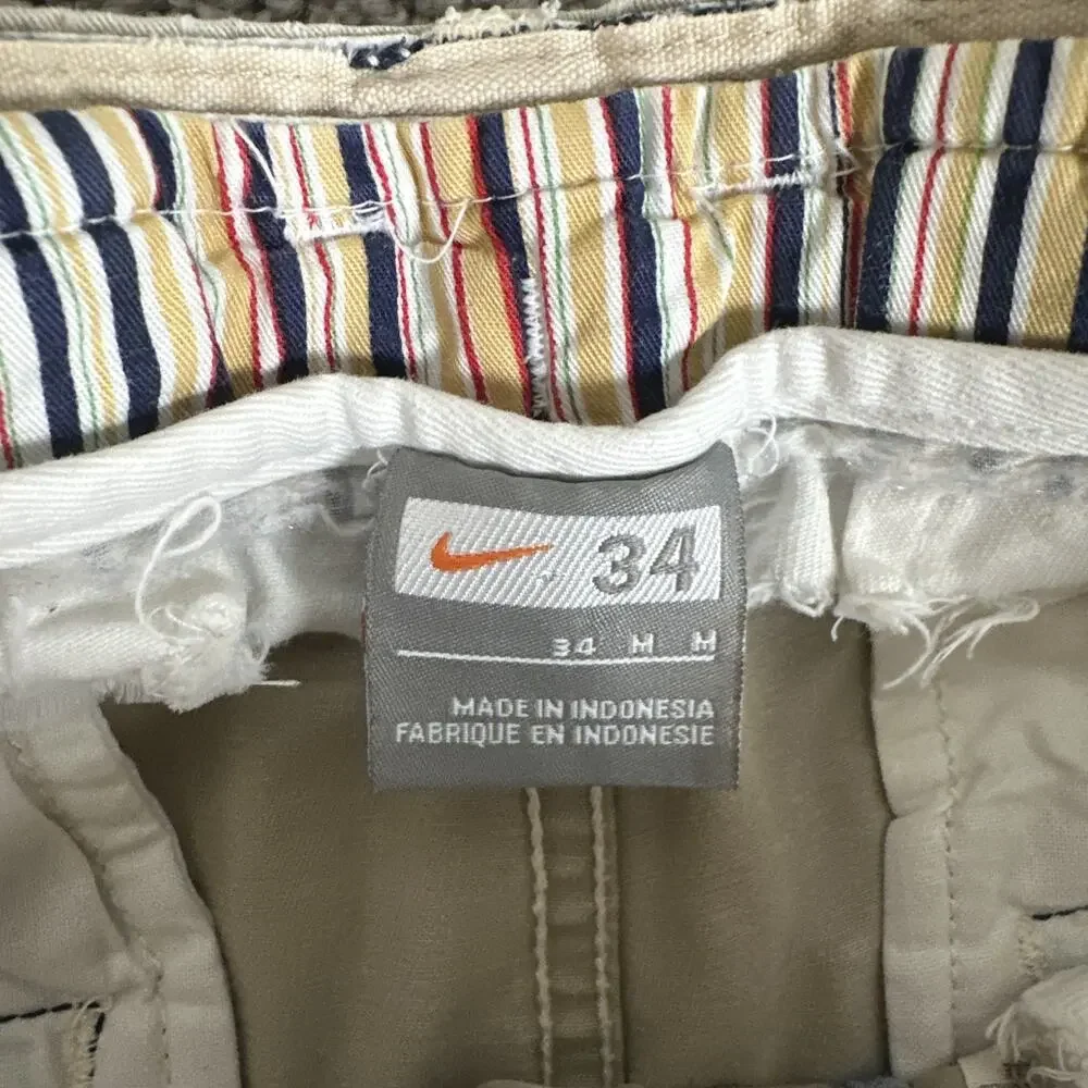 Converse All Star X Nike Pants Mens 34x32 Tan Baggy Chino Skateboarding Y2K